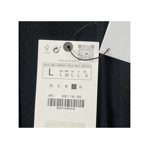 Zara Manteco wool coat zw collection Large 8267 / 745 - Picture 5 of 5